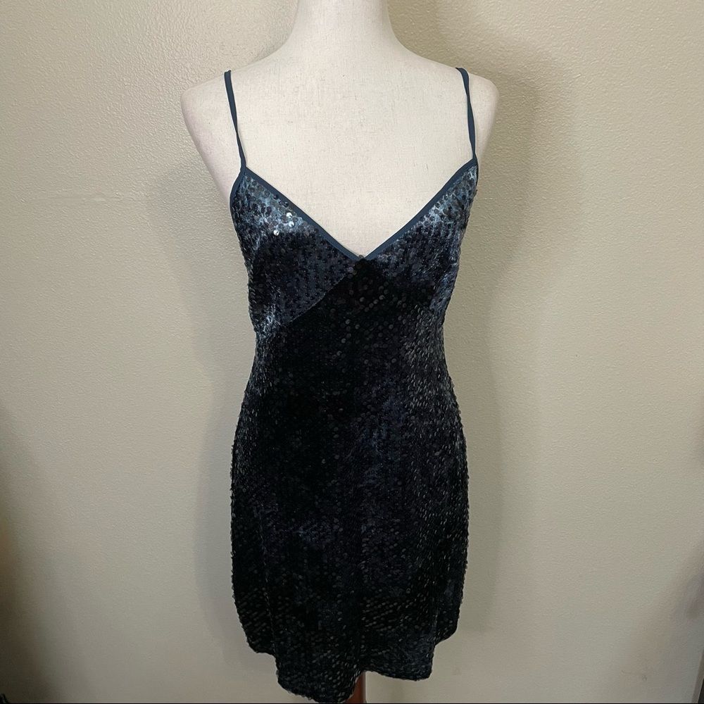 Zara Blue Sequin Party Dress M